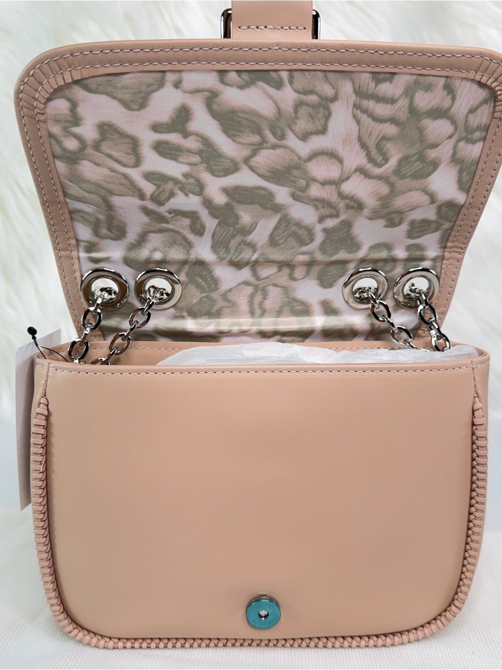Longchamp Amazone Small Leather Crossbody Bag - Powder Pink - Picture 12 of 15